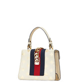 グッチ シルヴィ 星 スター 蜂 ビー ハンドバッグ ショルダーバッグ 2WAY 470270 アイボリー レザー レディース GUCCI 【中古】